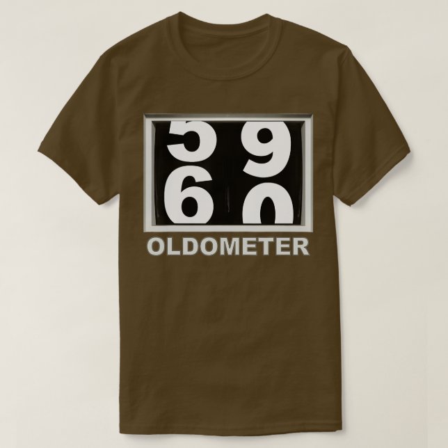 Camiseta 60 Oldometer de cumpleaños 60 Oldomete divertido d (Diseño del anverso)