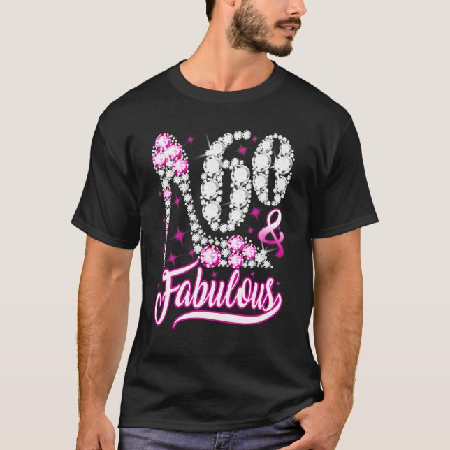 Camiseta 60 y fabuloso 60 cumpleaños Gracioso Diamante Rosa (Anverso)