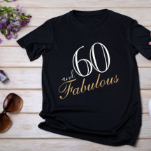 60 y Fabuloso Elegante Guión Blanco Cumpleaños