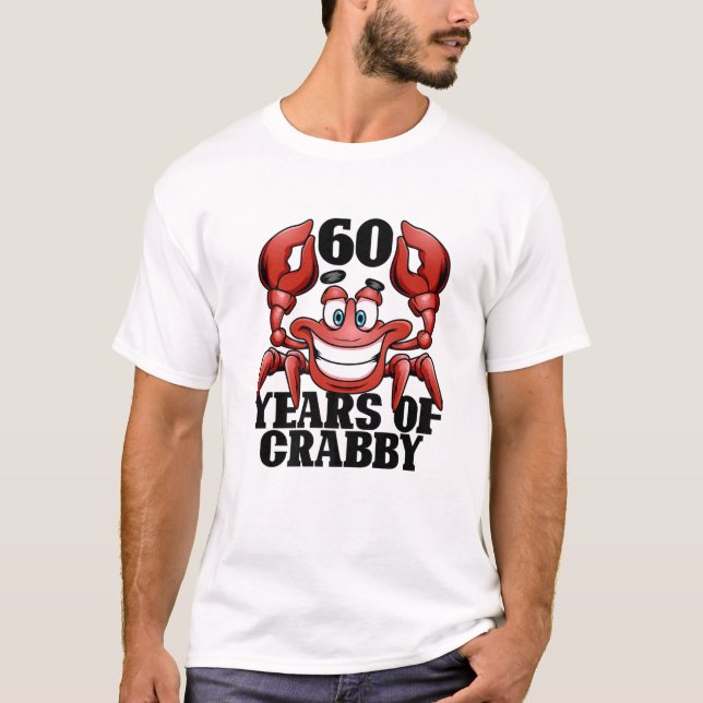 Camiseta 60 Years Of Crabby Funny Crab Beach 60Th Birthday (Anverso)