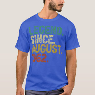 Camiseta 60 Years Old Awesome Since August 1962 Vintage 60t