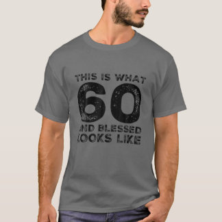 Camiseta 60 Years Old Blessed 60Th Birthday Party Christian