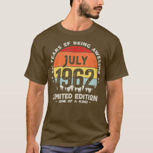 Camiseta 60 Years Old July 1962 Edición limitada 60th Birth
