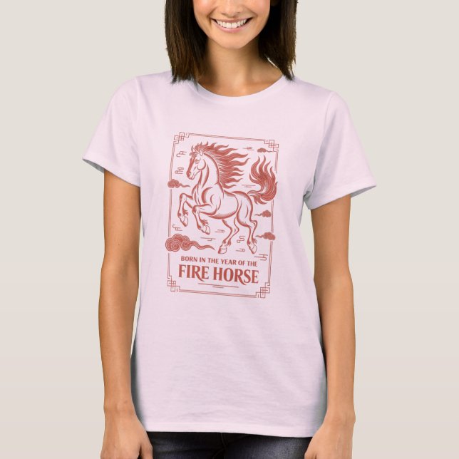 Camiseta 60th Birthday Fire Horse Chinese Zodiac 2026 Lunar (Anverso)