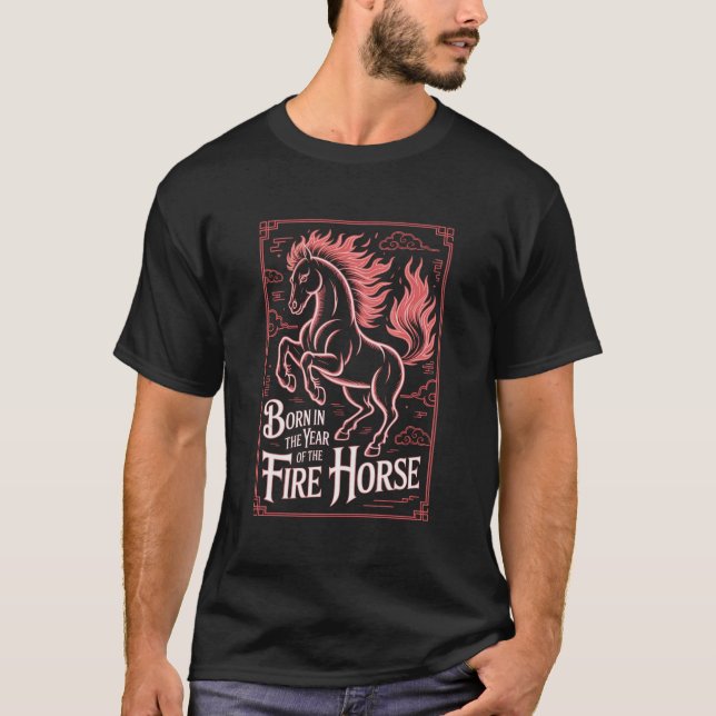 Camiseta 60th Birthday Fire Horse Zodiac Chinese 2026 (Anverso)