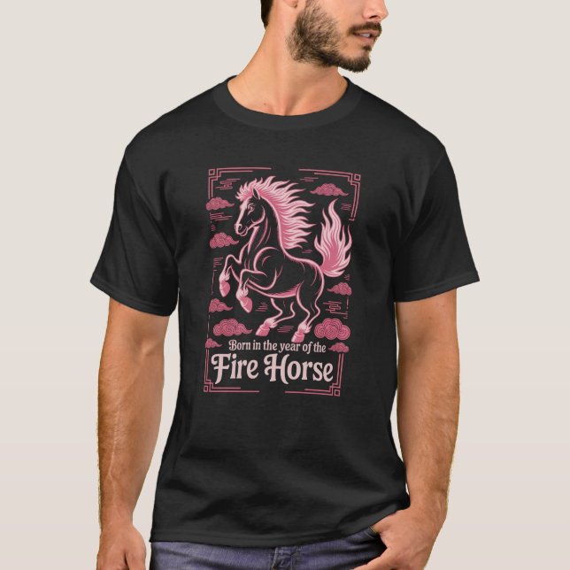 Camiseta 60th Birthday Fire Horse Zodiac Chinese 2026  (Anverso)