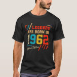 Camiseta 60Th Birthday Legends Born In May 1962 Gifts 60 Ye<br><div class="desc">60 Year of being awesome is a great 60th birthday gift idea for mom,  mother,  father,  dad,  grandparents in birthday party. Or any occasion related to men,  women,  girlfriends,  boyfriends,  wife,  husband who turning 60 Years old love awesome retro sunset. Vintage retro style graphic design for mommy,  daddy,  grand</div>