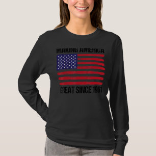 Camiseta 61.º cumpleaños haciendo grande a Estados Unidos d