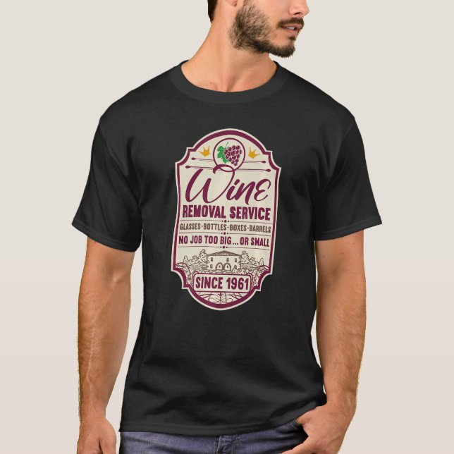 Camiseta 61.º Cumpleaños I Sello de Decantador de Vino I El (Anverso)