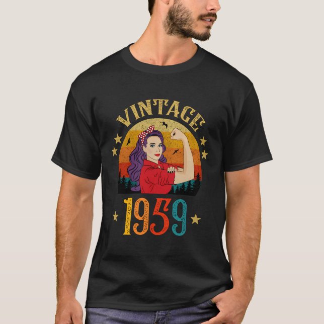 Camiseta 61.º Regalo De Cumpleaños 61 Años Para Mujeres Ret (Anverso)