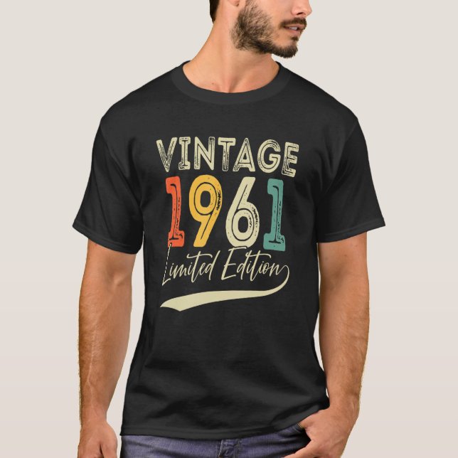 Camiseta 61 años 61º cumpleaños 1961 Vintage (Anverso)