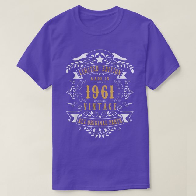 Camiseta 61 años de edad 61 años de edad nacidos en 1961 Ho (Diseño del anverso)