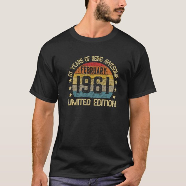 Camiseta 61 Años Febrero 1961 Edición Limitada 61ª Bir (Anverso)