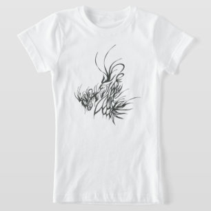 Camiseta 61 Arte de Tatuaje Tribal Abstracto Blanco y Negro
