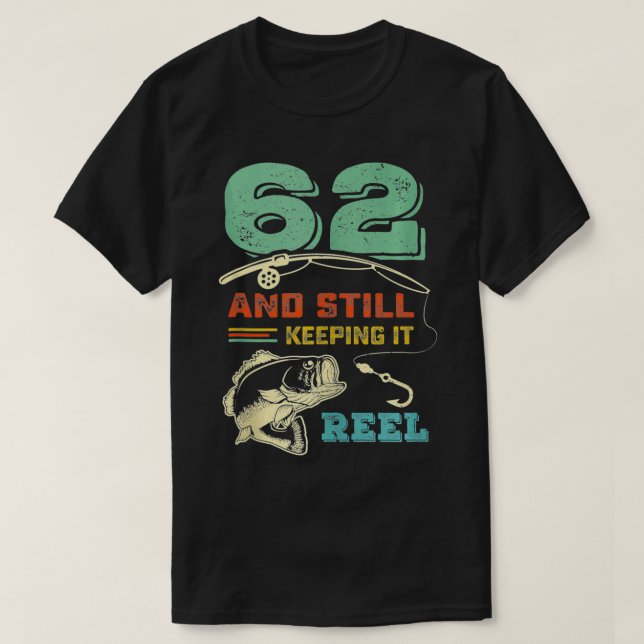 Camiseta 62.º Diseño Pesquero De Cumpleaños De 62 Pescadore (Diseño del anverso)