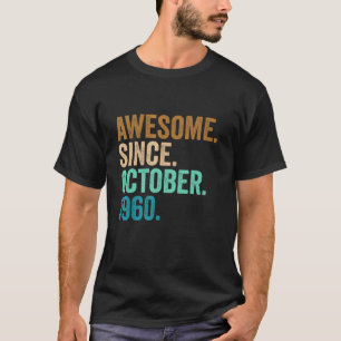 Camiseta 62 años de edad increíble desde octubre de 1960 62
