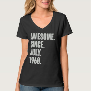Camiseta 62 años de edad maravilloso desde julio de 1996
