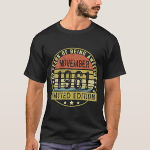 Camiseta 62 años Vintage Noviembre 1961 62º cumpleaños