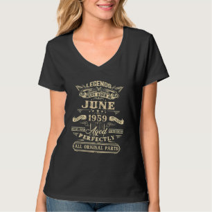 Camiseta 63º Cumpleaños De Leyendas Nacido En Junio De 1959