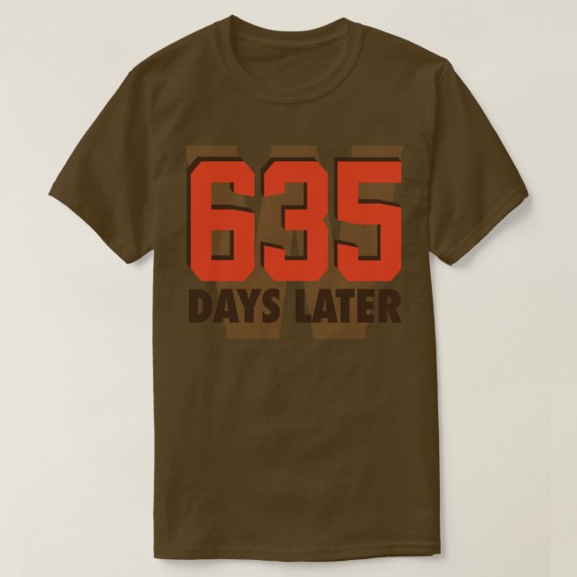 Camiseta 635 días después BrownOrange (Diseño del anverso)
