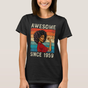 Camiseta 63.ª cosecha de cumpleaños de una mujer negra desd