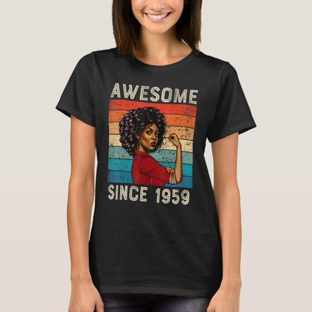 Camiseta 63.ª cosecha de cumpleaños de una mujer negra desd (Anverso)