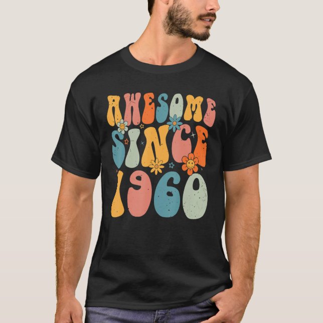 Camiseta 63.º cumpleaños increíble desde 1960 Retiro de 63  (Anverso)