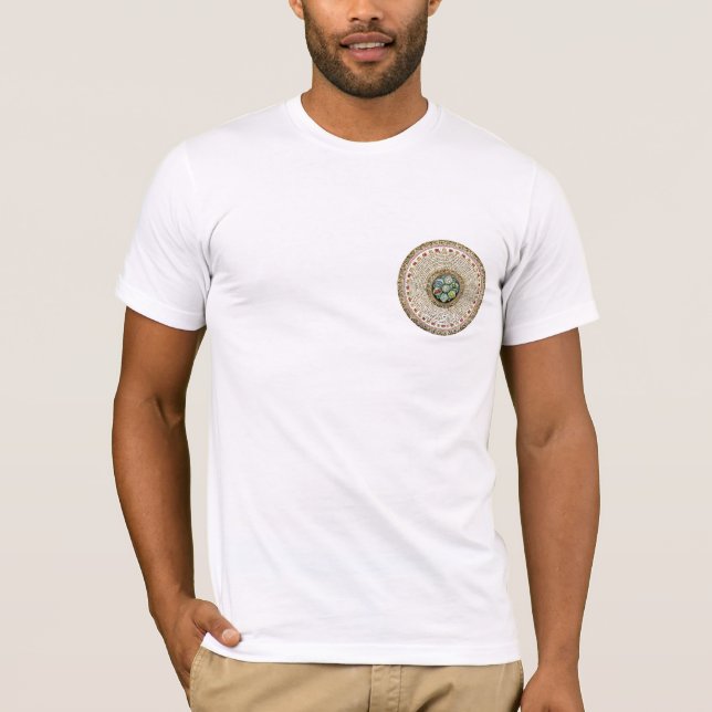 Camiseta [63.3] Ronda tibetana "OM" Mantra Mandala (Anverso)