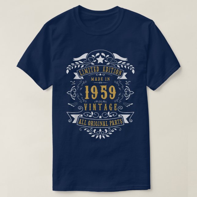 Camiseta 63 años 63 cumpleaños nacido en 1959 hombres W (Diseño del anverso)