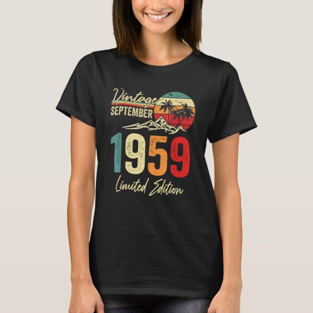Camiseta 63 años de antigüedad Septiembre de 1959 63 (Anverso)