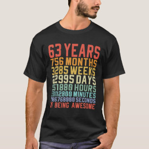 Camiseta 63 Años De Edad 63 Años Vintage Meses De Cumpleaño