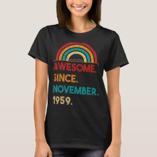 Camiseta 63 años de edad asombrosa desde noviembre de 1959