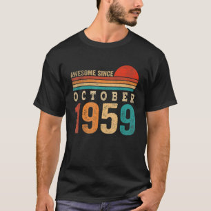 Camiseta 63 años de edad asombrosa desde octubre de 1959 63