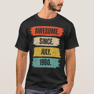 Camiseta 63 años de edad increíble desde julio de 1960