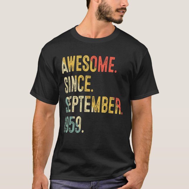 Camiseta 63 años de edad increíble desde septiembre de 1959 (Anverso)