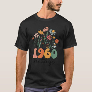 Camiseta 63 años Vintage 1960 63ª natalidad femenina salvaj