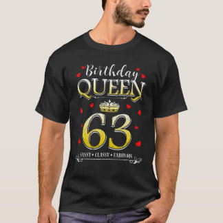 Camiseta 63 años y fabuloso 63 años cumpleaños para mujeres