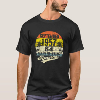 Camiseta 64.º Regalo De Cumpleaños 64 Alegre Desde Septiemb