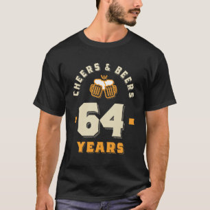 Camiseta 64 Alegres y cervezas a 64 años divertidos