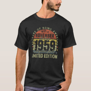 Camiseta 64 Aniversario Noviembre 1959 64 Años De Edad Para