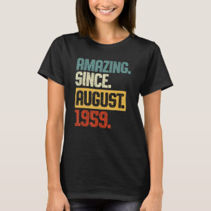 Camiseta 64 años 64 años Retro asombroso desde agosto