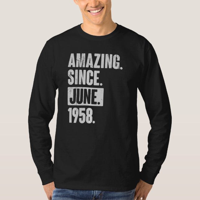 Camiseta 64 años de edad 64º cumpleaños asombroso desde jun (Anverso)