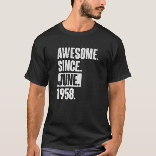 Camiseta 64 años de edad 64 años de asombroso desde junio d