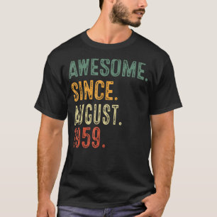 Camiseta 64 Años De Edad Fantástica Desde Agosto De 1959 64