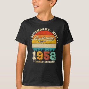 Camiseta 64 años de edad increíble desde 1958 regalo de cum