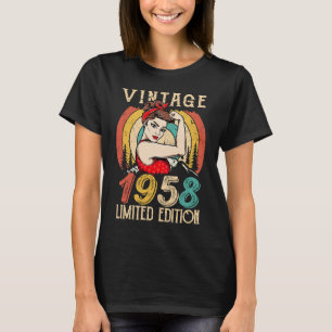 Camiseta 64 años de edad para las mujeres Vintage 1958 Naci