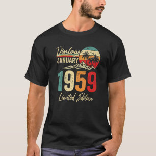 Camiseta 64 años Vintage enero 1959 64º cumpleaños