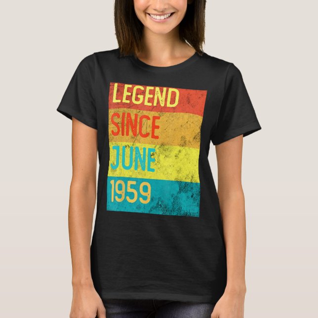 Camiseta 64 años Vintage junio 1959 64º cumpleaños (Anverso)