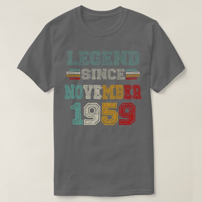 Camiseta 64 añosDesde noviembre de 1959 64º cumpleaños (Diseño del anverso)