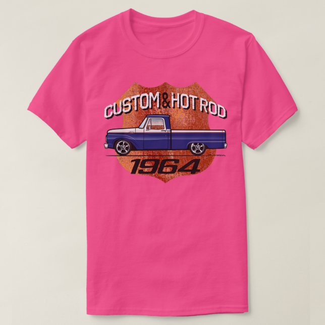 Camiseta 64 Personalizado Azul y blanco (Diseño del anverso)